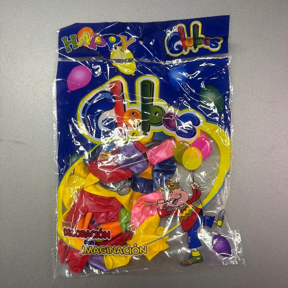 Happy Globos Assorted Multi-Color Latex Balloons Party Decoration Pack NEW
